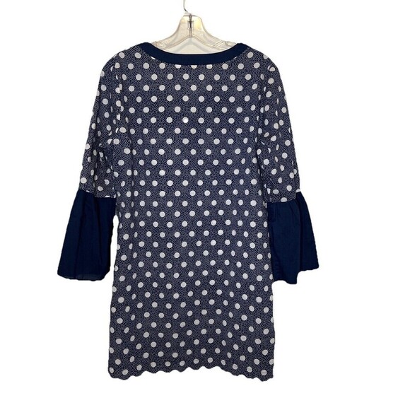 Boden Josie Tunic Top Coverup Polka Dot V-neck Vacation Women Medium Cotton Boho - Picture 2 of 9